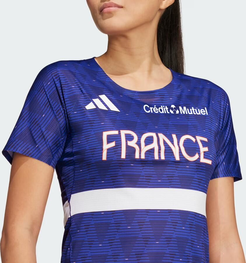 Adidas Team France Running T-Shirt Semi Lucid Blue- Dames Semi Lucid Blue