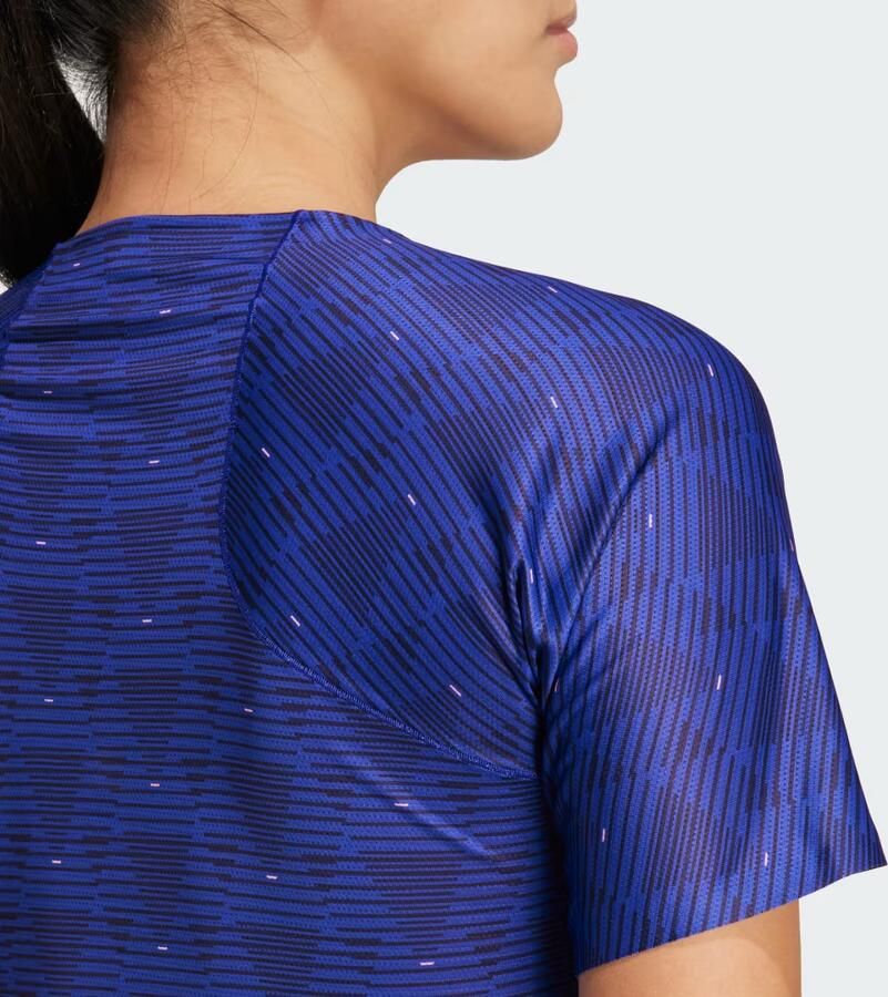 Adidas Team France Running T-Shirt Semi Lucid Blue- Dames Semi Lucid Blue - Foto 3