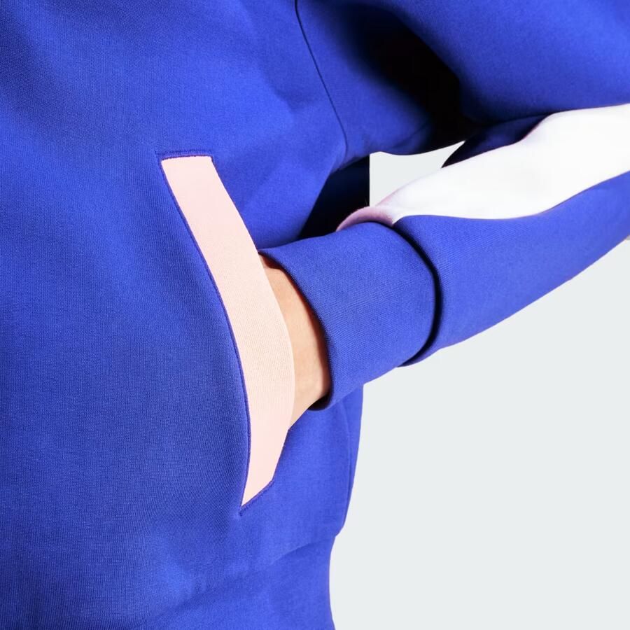 Adidas Team France Hoodie Semi Lucid Blue- Dames Semi Lucid Blue