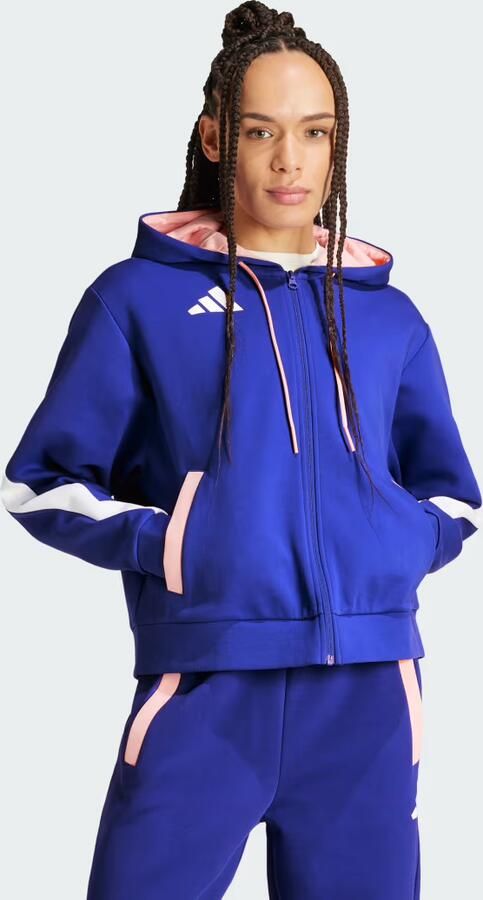 Adidas Team France Hoodie Semi Lucid Blue- Dames Semi Lucid Blue - Foto 6
