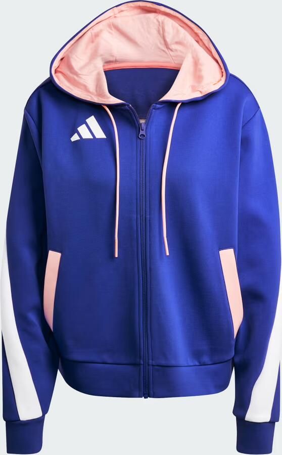 Adidas Team France Hoodie Semi Lucid Blue- Dames Semi Lucid Blue - Foto 3