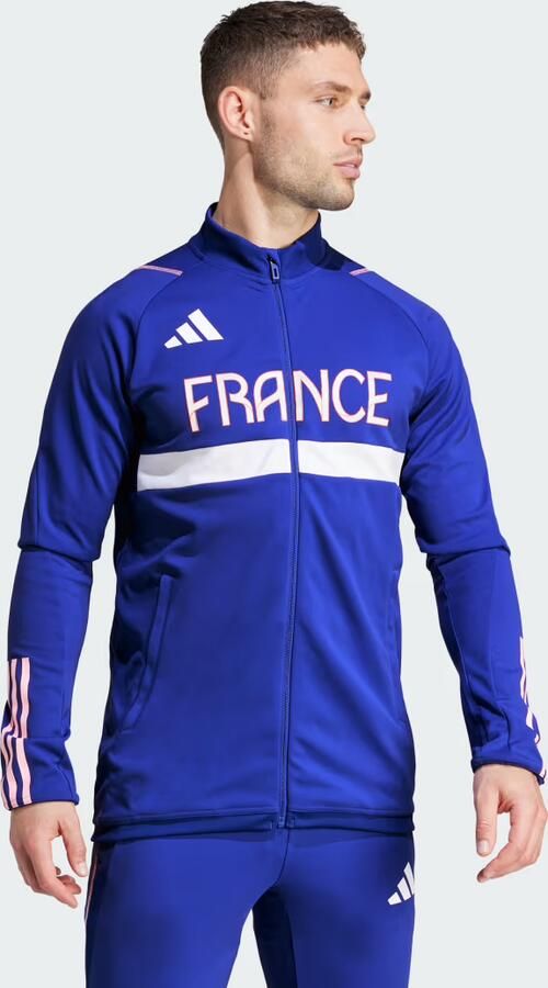 Adidas Team France Track Top Semi Lucid Blue- Heren Semi Lucid Blue - Foto 4