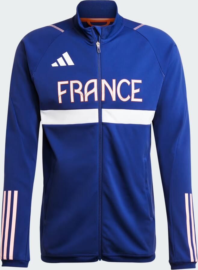 Adidas Team France Track Top Semi Lucid Blue- Heren Semi Lucid Blue - Foto 3