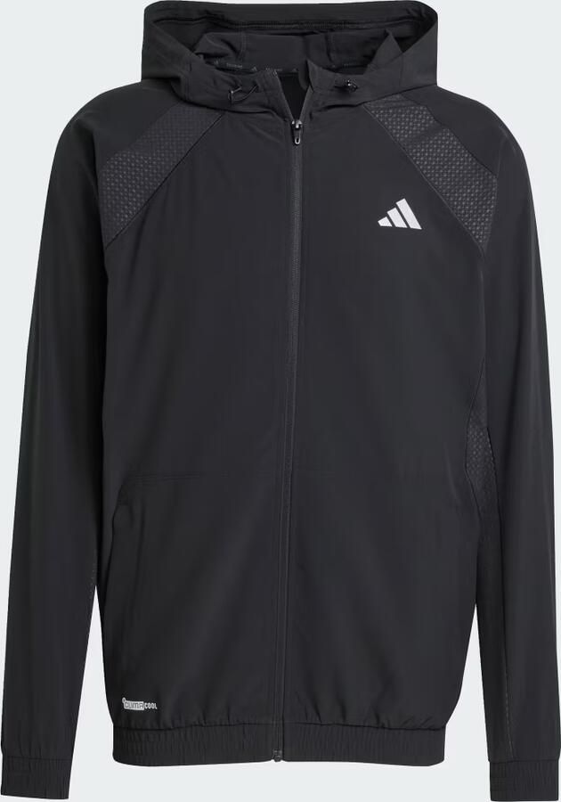 Adidas Training Sweatjack met logoprint en capuchon - Foto 5