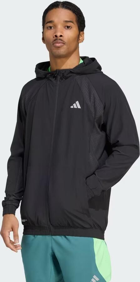Adidas Training Sweatjack met logoprint en capuchon - Foto 3