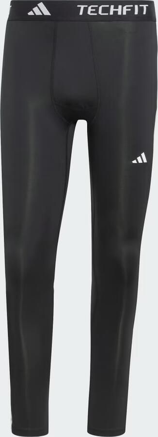 Adidas TECHFIT Compression Training 3-Stripes Lange Legging Zwart- Heren Zwart - Foto 8