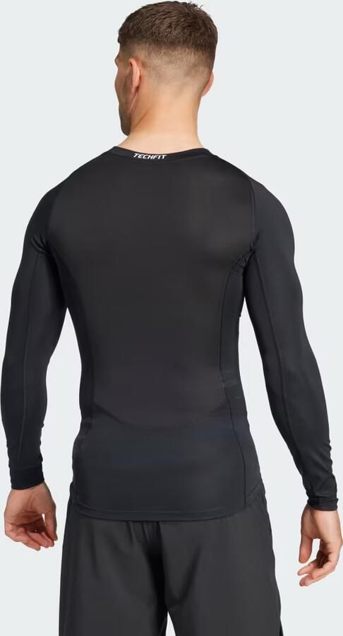 Adidas TECHFIT Compression Training Longsleeve Zwart- Heren Zwart - Foto 5