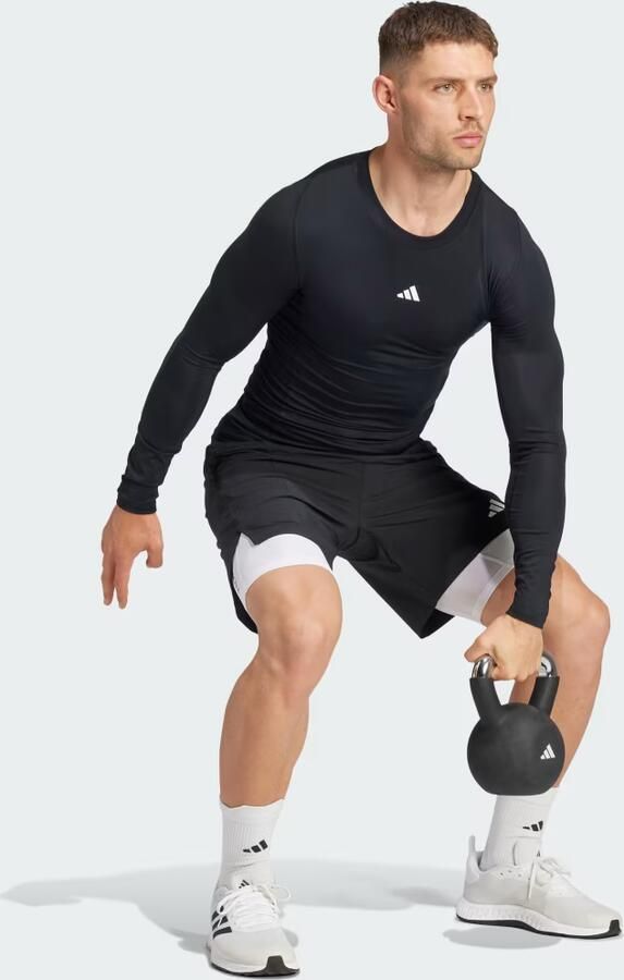 Adidas TECHFIT Compression Training Longsleeve Zwart- Heren Zwart - Foto 4