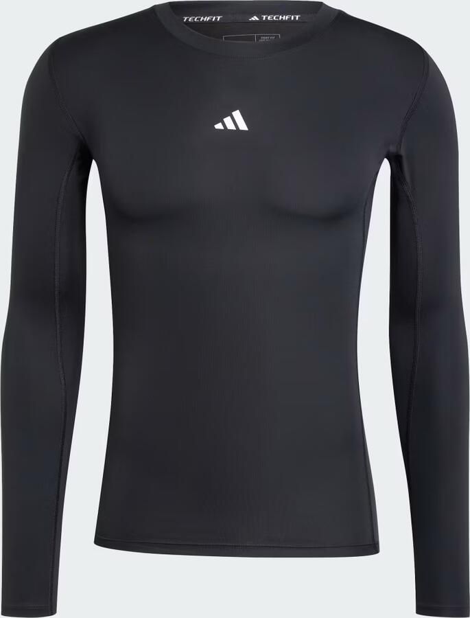 Adidas TECHFIT Compression Training Longsleeve Zwart- Heren Zwart - Foto 3