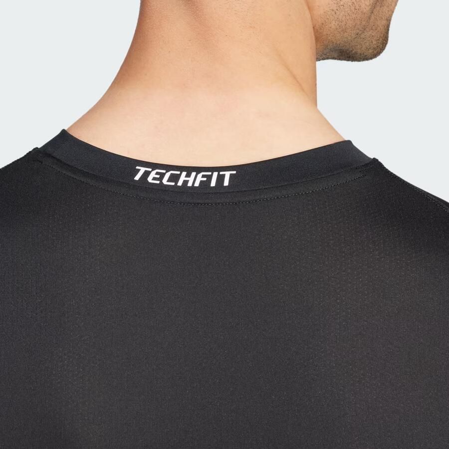 Adidas TECHFIT Compression Training Longsleeve Zwart- Heren Zwart