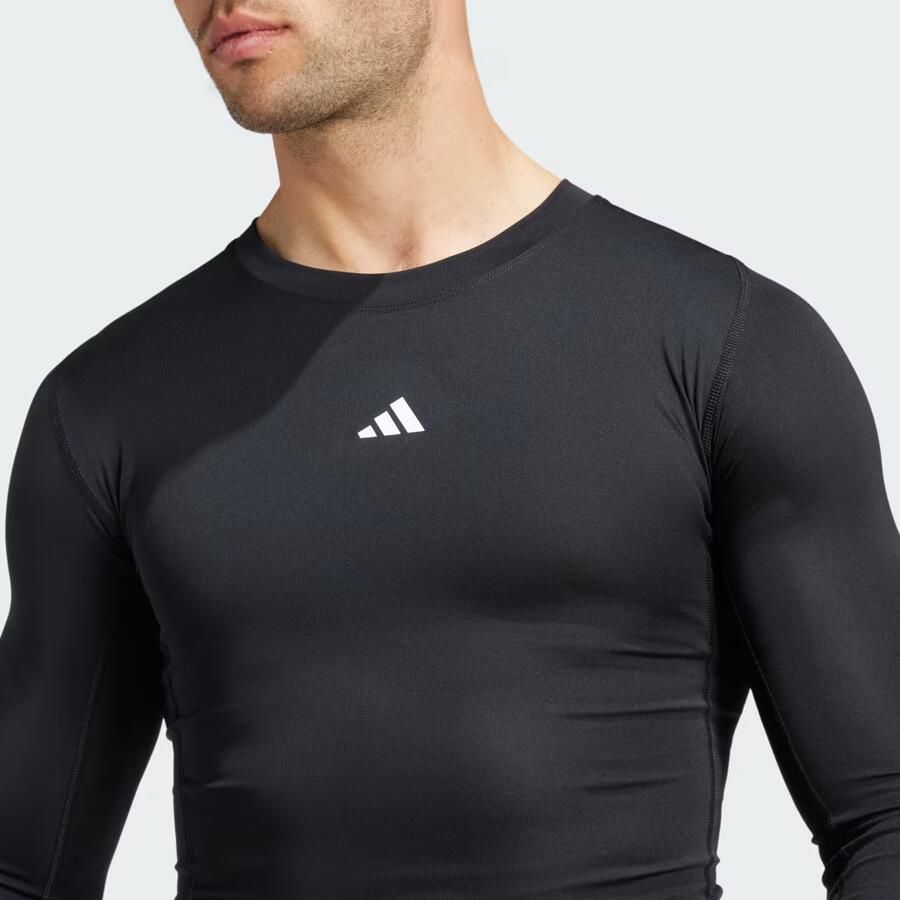 Adidas TECHFIT Compression Training Longsleeve Zwart- Heren Zwart - Foto 2