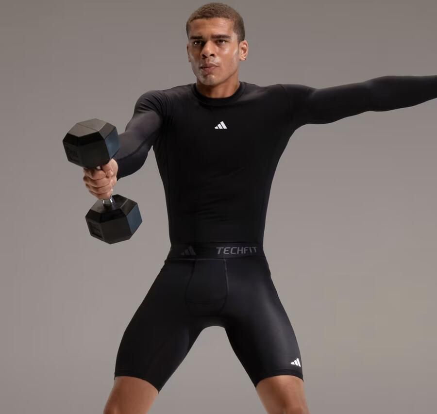 Adidas TECHFIT Compression Training Longsleeve Zwart- Heren Zwart - Foto 2