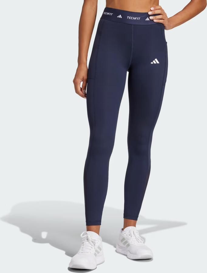 Adidas TECHFIT Stash Pocket Full-Length Legging Blauw- Dames Blauw