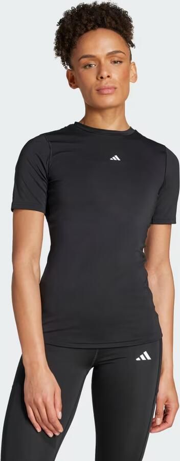 Adidas TECHFIT Training T-shirt Zwart- Dames Zwart - Foto 6