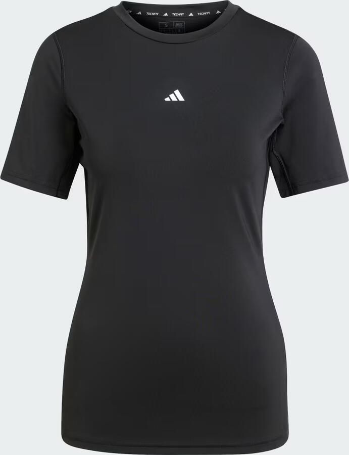 Adidas TECHFIT Training T-shirt Zwart- Dames Zwart - Foto 2