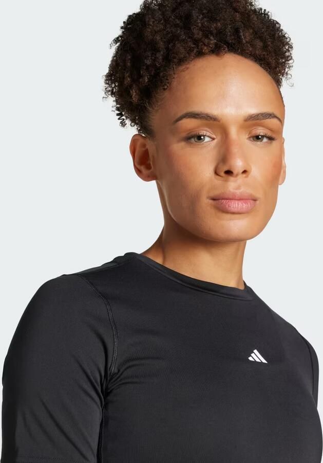 Adidas TECHFIT Training T-shirt Zwart- Dames Zwart - Foto 4