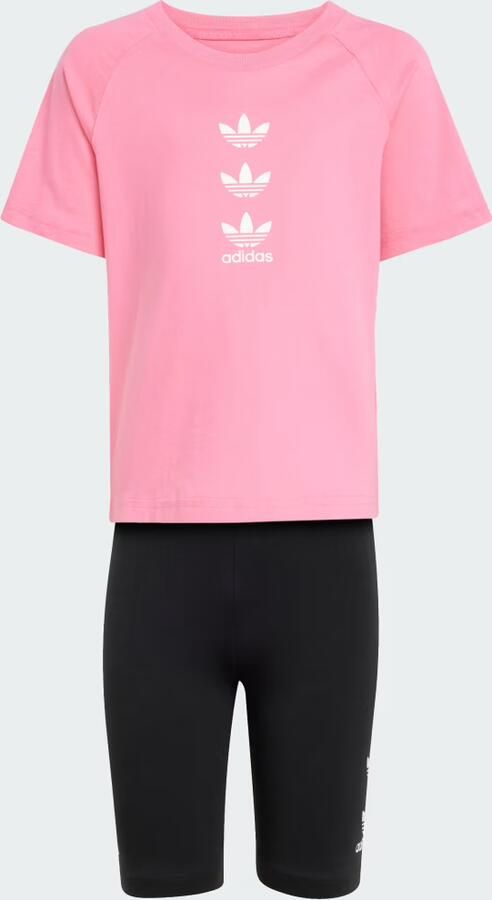 Adidas Originals ' Repeat Trefoil T-Shirt Shorts Set Children Pink - Foto 6
