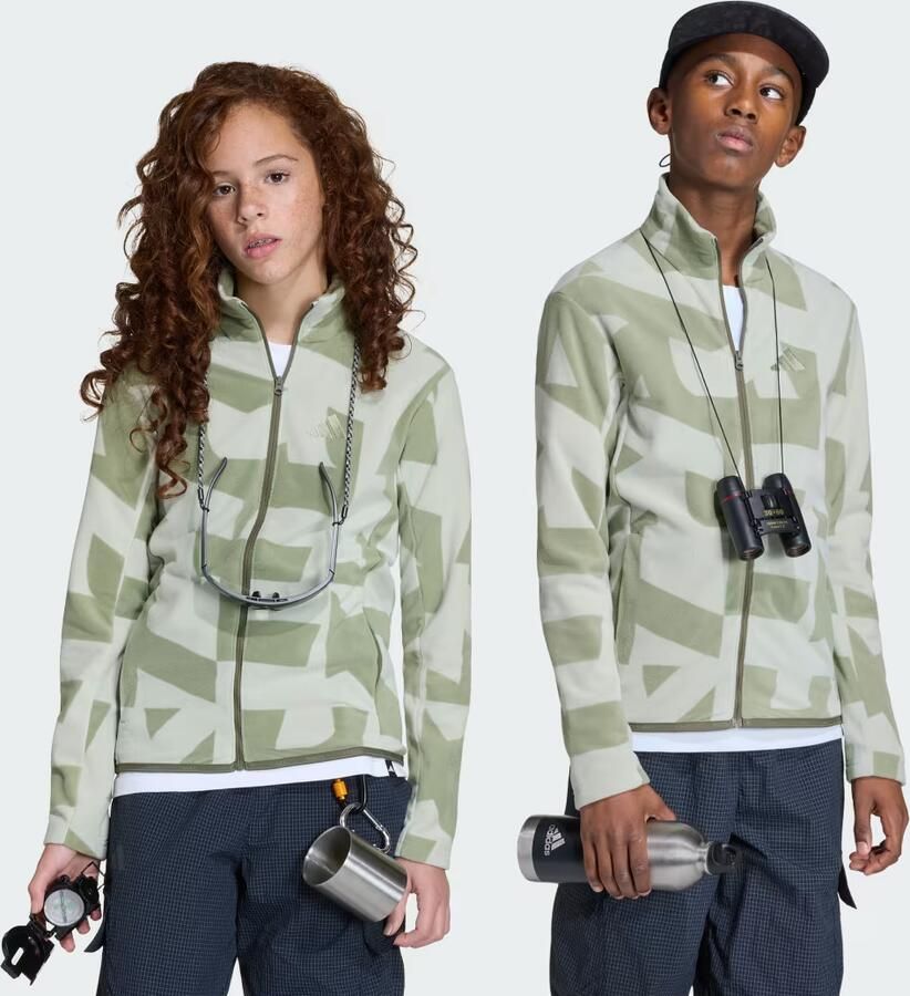 Adidas Terrex Multi Bedrukt Fleece Jack met Lange Ritssluiting Kids - Foto 1