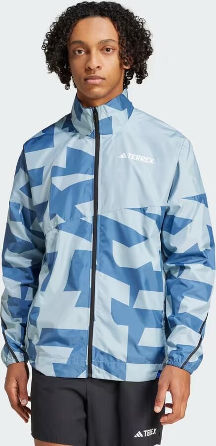 Adidas Terrex Multi Printed Windjack Grijs- Heren Grijs - Foto 6