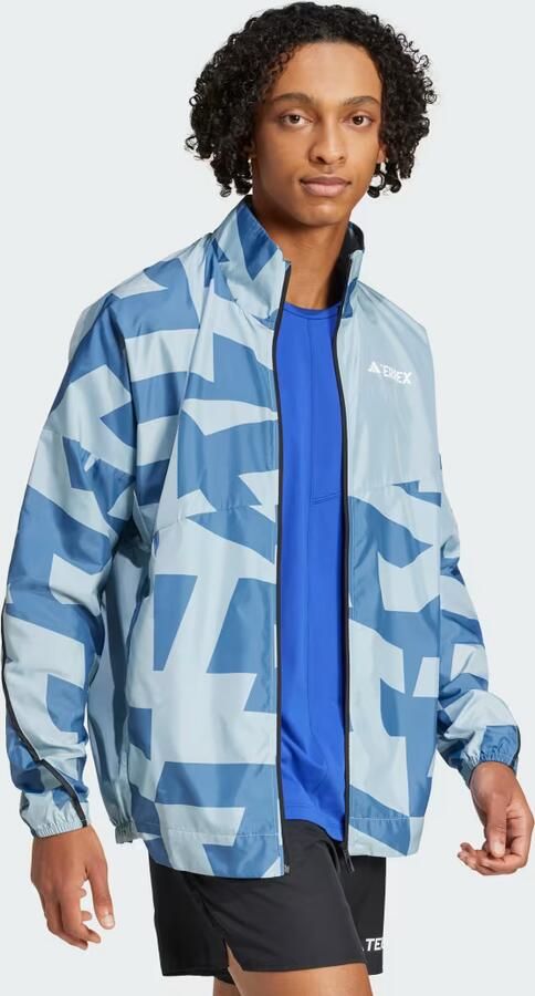 Adidas Terrex Multi Printed Windjack Grijs- Heren Grijs - Foto 5