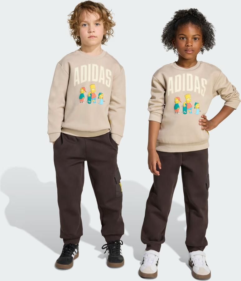 Adidas x The Simpsons Crew Tracksuit Children Beige - Foto 6