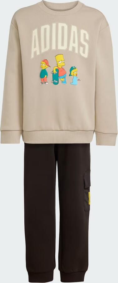 Adidas x The Simpsons Crew Tracksuit Children Beige - Foto 5