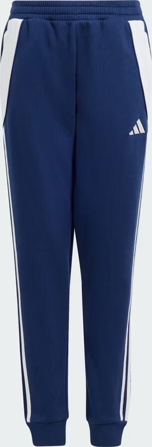 Adidas Perfor ce Junior voertbalbroek TIRO 24 donkerblauw wit Sportbroek Katoen 140