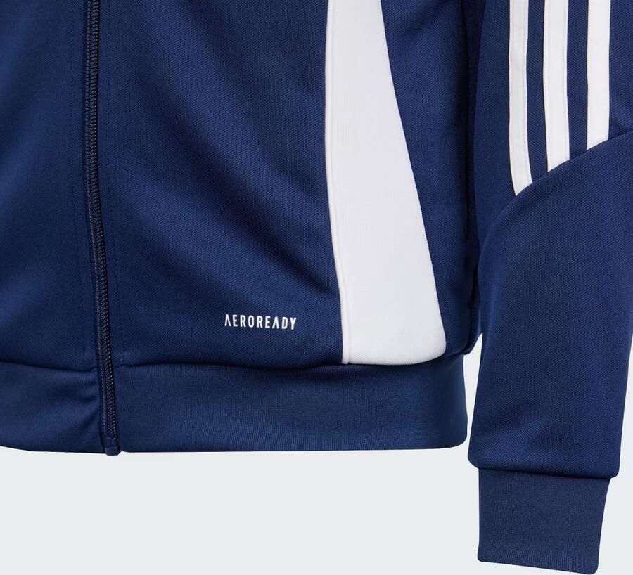 Adidas Perfor ce Junior voetbal trainingsjack TIRO 24 donkerblauw wit Sportvest Polyester Opstaande kraag 128 - Foto 2