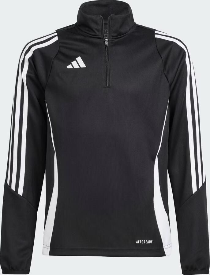 Adidas Perfor ce Junior voetbalsweater TIRO 24 zwart wit Sportsweater Polyester Opstaande kraag 140 - Foto 4