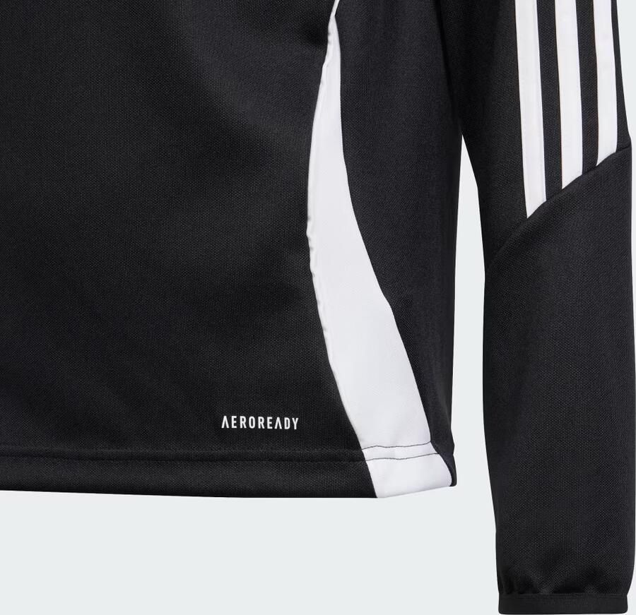 Adidas Perfor ce Junior voetbalsweater TIRO 24 zwart wit Sportsweater Polyester Opstaande kraag 140
