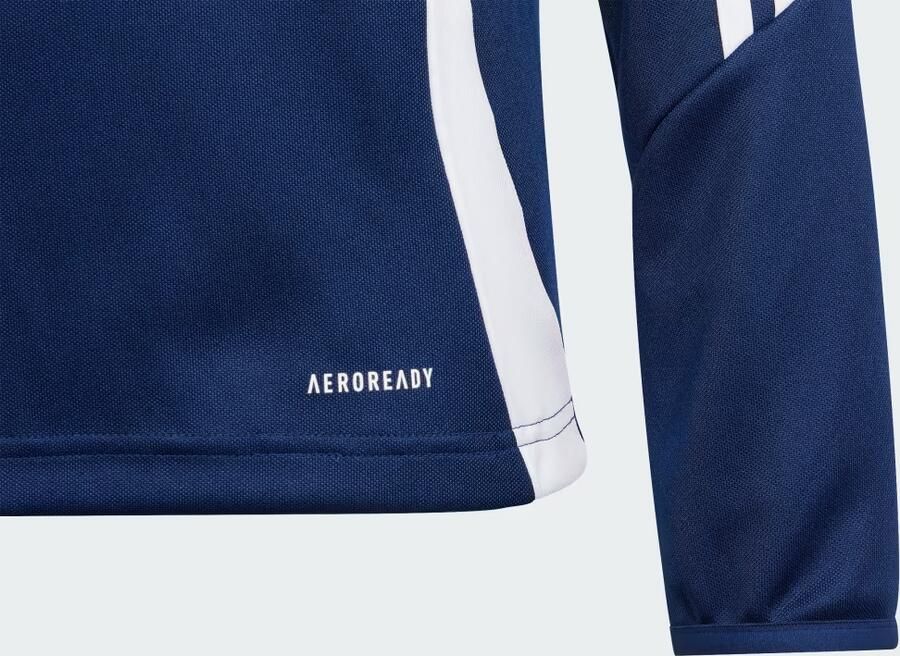Adidas Perfor ce Junior voetbalsweater TIRO 24 donkerblauw wit Sportsweater Polyester Opstaande kraag 140 - Foto 3