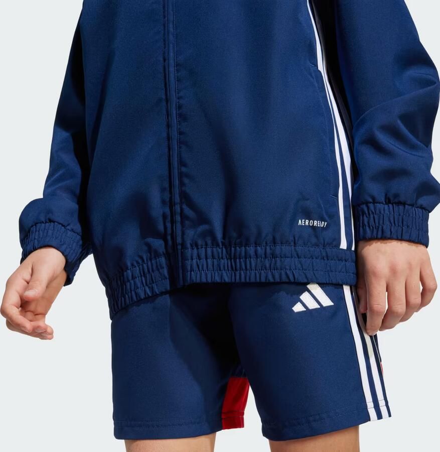Adidas Tiro 25 Full Zip Woven Jacket Junior Blauw Kind Blauw