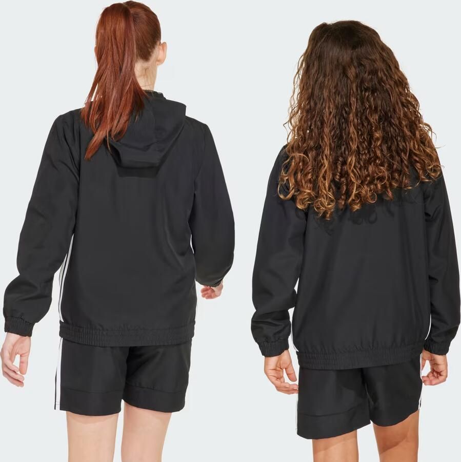 Adidas Tiro 25 Full Zip Woven Jacket Junior Zwart Kind Zwart