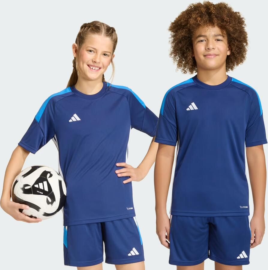 Adidas Perfor ce junior voetbalshirt Tiro blauw Sport t-shirt Polyester Ronde hals