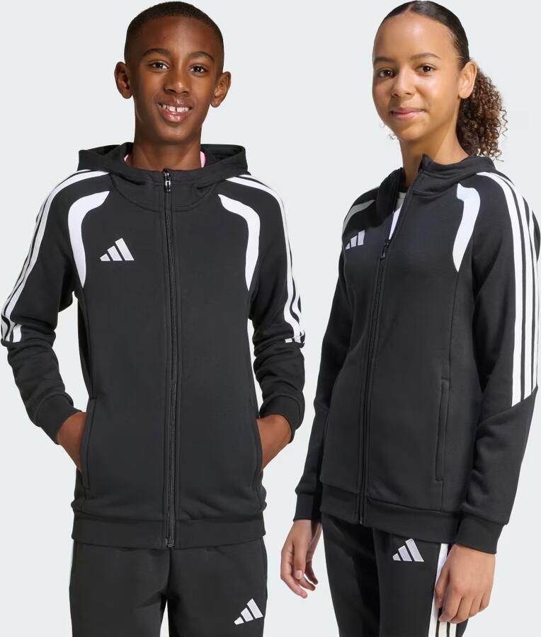 Adidas Tiro26 League Sweat Hoodie met Lange Ritssluiting Kids