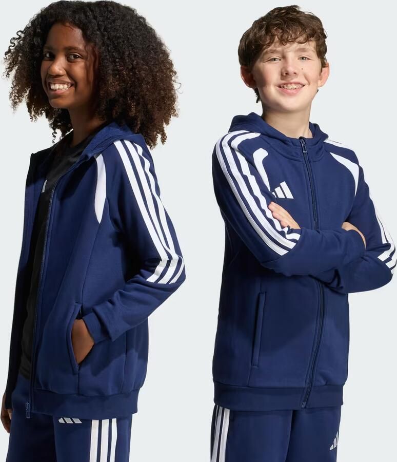 Adidas Tiro26 League Sweat Hoodie met Lange Ritssluiting Kids
