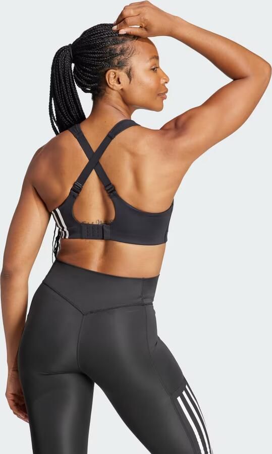 Adidas Zwarte sportbeha met hoge ondersteuning Black Dames - Foto 6