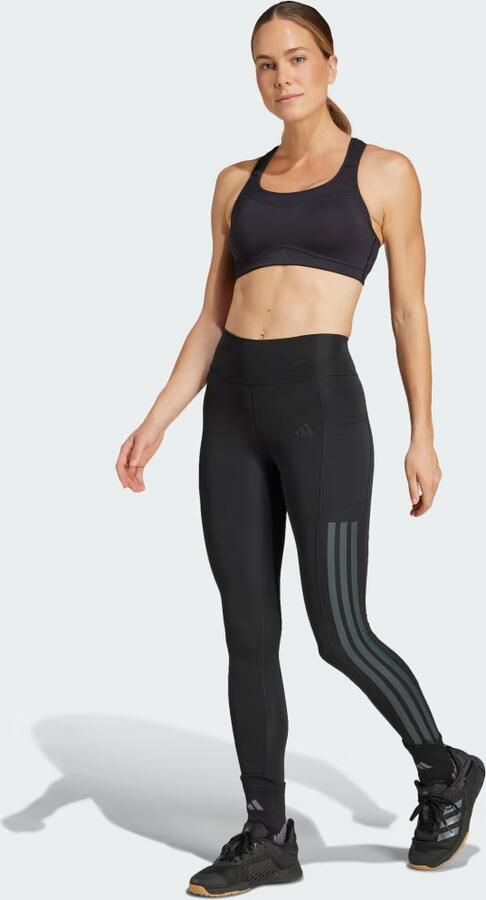Adidas TLRD Impact Training High Support Beha Zwart- Dames Zwart - Foto 6