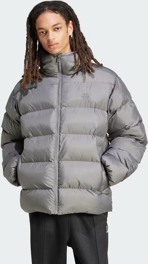 Adidas Tonal Puffer Capuchonjack Grijs- Heren Grijs - Foto 6