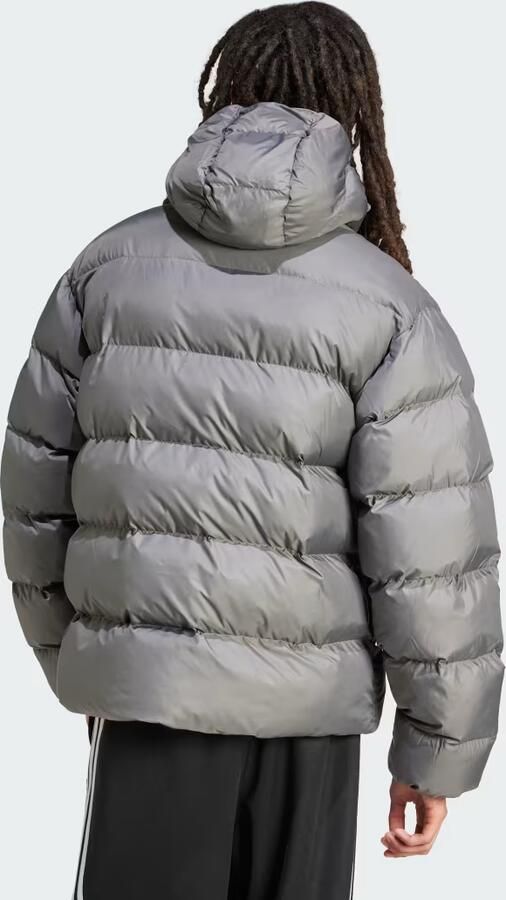 Adidas Tonal Puffer Capuchonjack Grijs- Heren Grijs - Foto 4