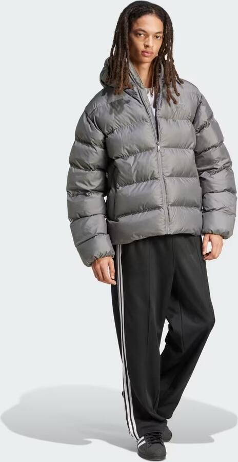 Adidas Tonal Puffer Capuchonjack Grijs- Heren Grijs - Foto 5