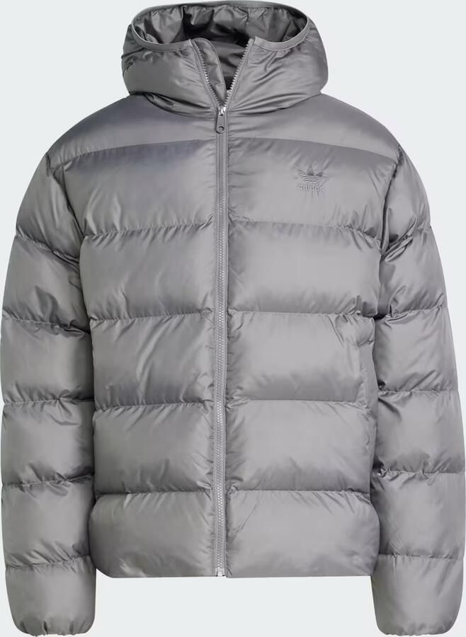 Adidas Tonal Puffer Capuchonjack Grijs- Heren Grijs - Foto 3
