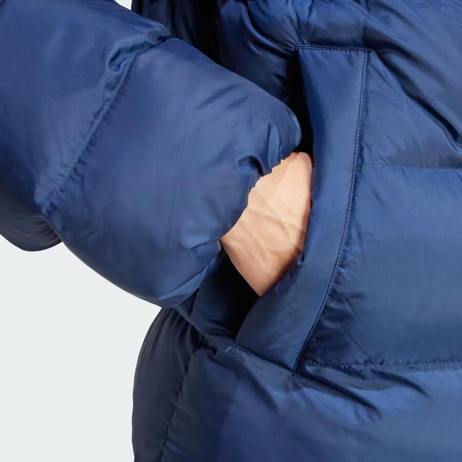 Adidas Tonal Puffer Capuchonjack Blauw- Heren Blauw