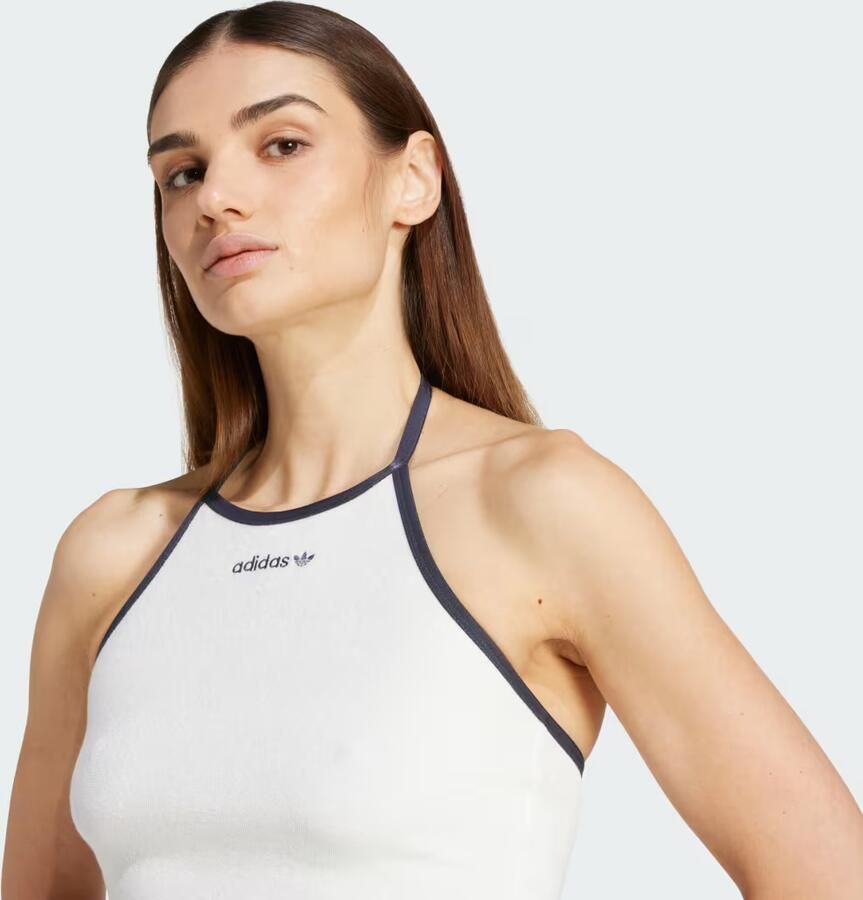 Adidas Originals Towel Halter Neck Top Wit- Dames Wit