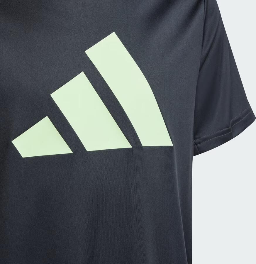 Adidas Sportswear sportshirt zwart lichtgroen Sport t-shirt Polyester Ronde hals 128 - Foto 3