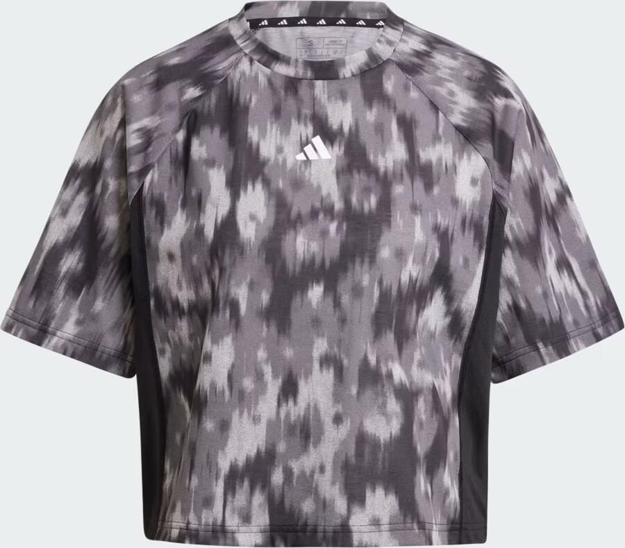 Adidas Train Essentials Allover Print Flower Tie-Dye T-shirt