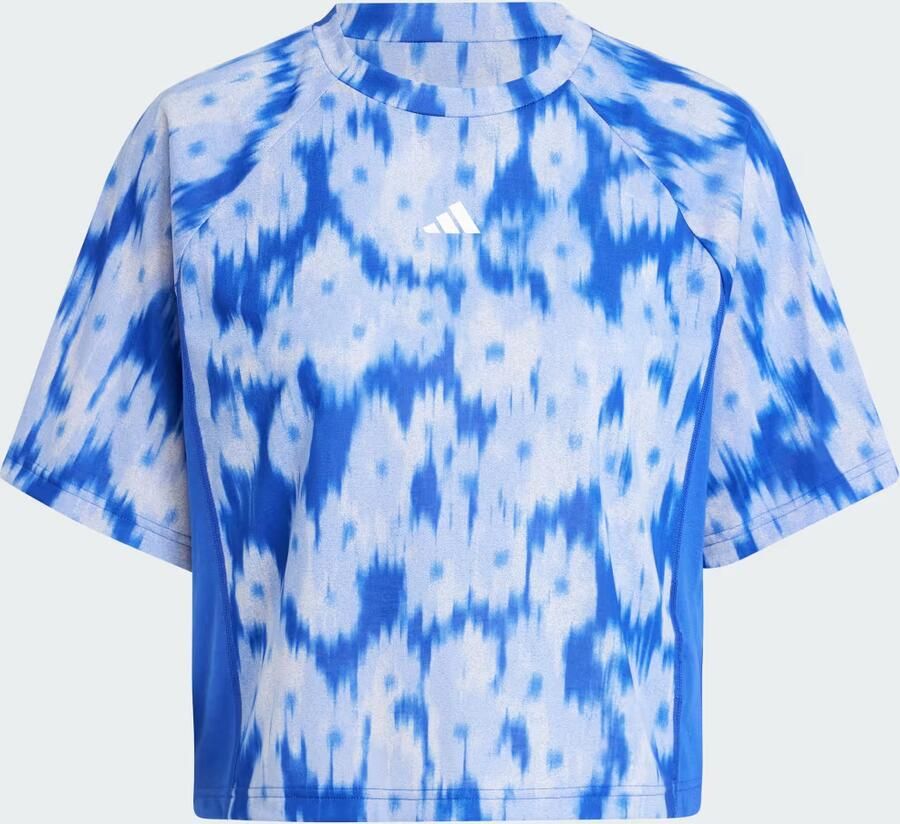 Adidas Train Essentials Allover Print Flower Tie-Dye T-shirt