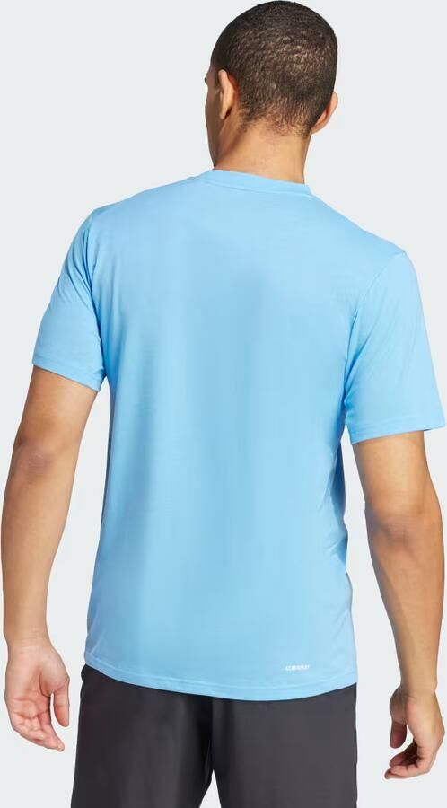 Adidas Train Essentials Feelready Logo Training T-shirt Blauw- Heren Blauw - Foto 5