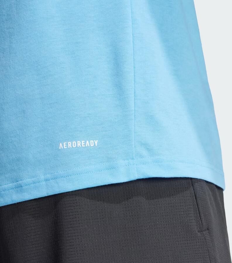 Adidas Train Essentials Feelready Logo Training T-shirt Blauw- Heren Blauw - Foto 3