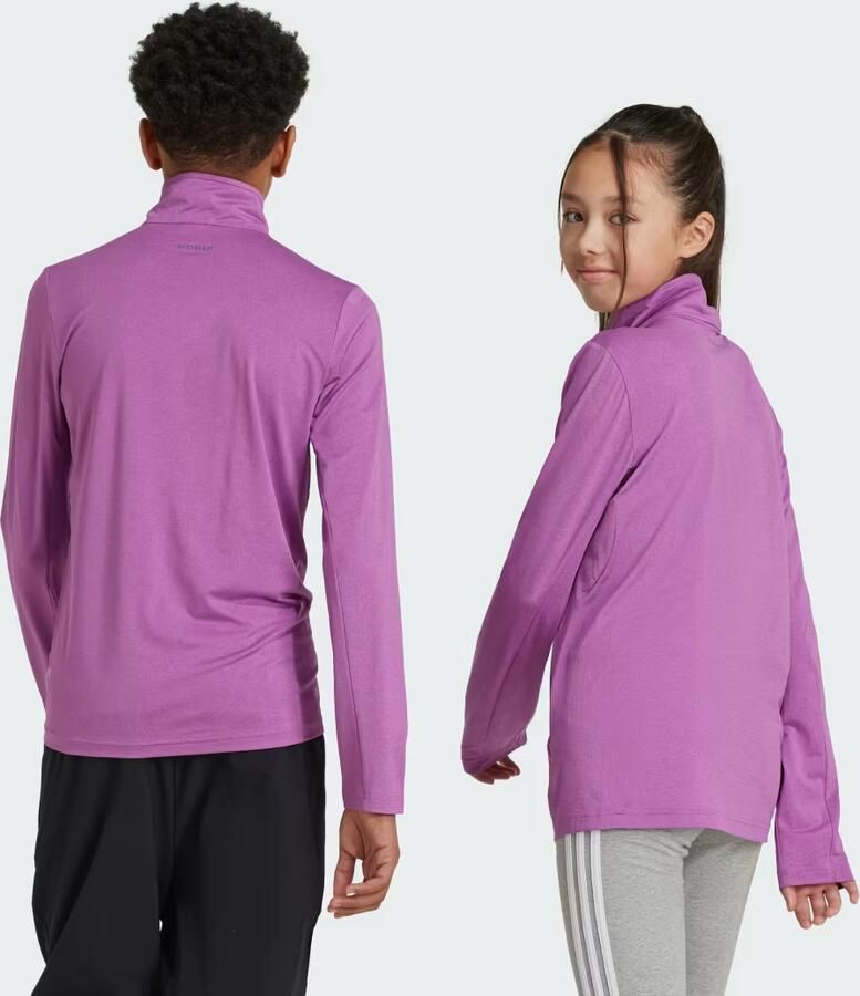 Adidas T-Shirt Lange Mouw Training AEROREADY 1 2-Zip Long Sleeve Long-Sleeve Top - Foto 2